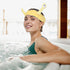 Face Wash Headband, Cartoon Cute Coral Fleece Elastic Hair Bands for Washing Face, Shower, Sports Beauty (Yellow)