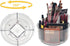LINFIDITE 360 Rotating Makeup Organizer, Clear Cosmetic Storage Holder Tray with 6 Compartments for Bathroom, Vanity