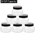 TUZAZO 8 Oz Plastic Container Tuscany Jars, 12 Pack BPA Free Round Clear Cosmetic Containers with Lids