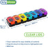EZY DOSE Weekly (7-Day) Pill Planner, Medicine Case, Vitamin Organizer Box, Waterproof Locking Compartments to Secure Prescription Medication and Prevent Accidental Spilling, Rainbow