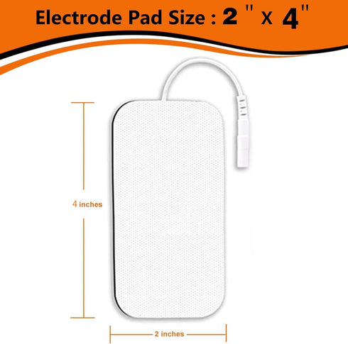 10PCS Reusable Electrodes TENS Unit Replacement Pads 2x4 for Muscle Stimulator, Compatible with AUVON, TENS 7000,