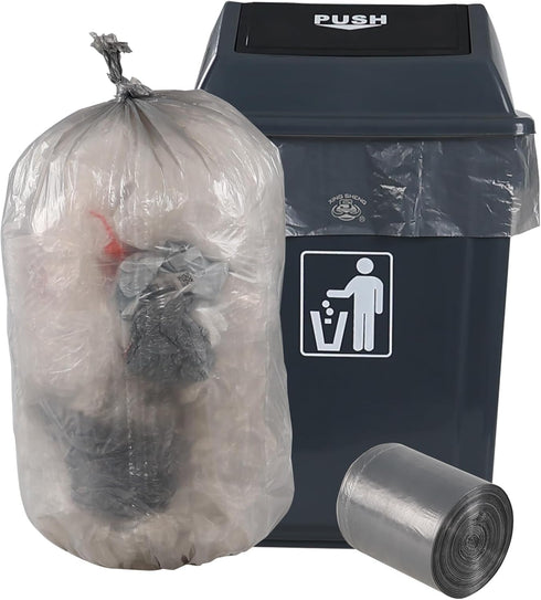 18 Gallons Gray Garbage Bags, Large Trash Bags, 100 Counts by Rosebloom