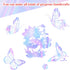 Prudiut 150 Pieces Cellophane Sheets Iridescent Cellophane Wrap for Easter Gift Wrap, Holographic Candy Wraps (9 x 9