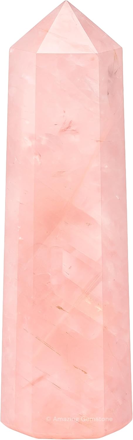 Amazing Gemstone Star Rose Quartz Crystal Towers - Natural Healing Crystal Point Obelisk for Reiki Healing (2 to 3 INCH)