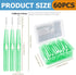 60PCS Floss Brush Adult Interdental Brush - Push-Pull Type Tooth Cleaning Tool for Oral Hygiene