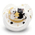 Large Shield Sensory Pacifier Gemini Cat Design Calming Tool with Clip & Case Soft Silicone Soother for Stress Relief