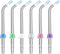 Flosser Replacement Tips for Waterpik, Plaque Seeker Tips Compatible with Oral Irrigators, 6-Pack