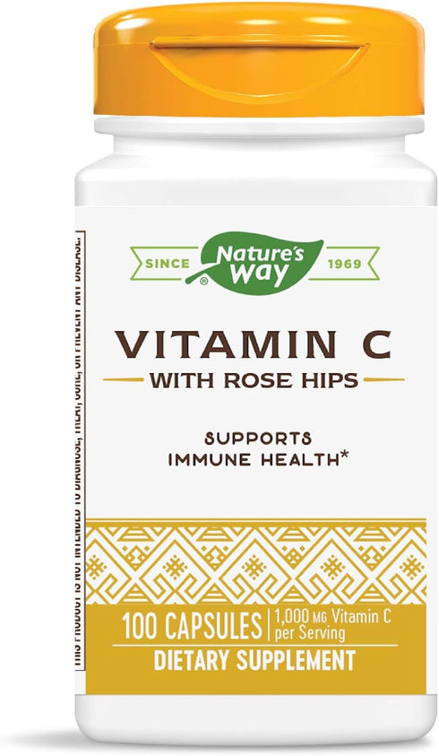 Nature's Way Vitamin C; 1000 mg per Serving; 100 Capsules with Rose Hips