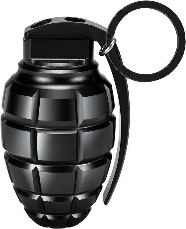 Keychain Pill Container, Waterproof Portable Aluminum Travel Pill Box with Carabiner for Medication - Black