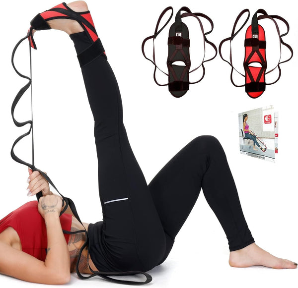 Foot and Calf Fascia Stretcher for Plantar Fasciitis - Physiotherapy Stretching Strap for Heel Spurs, Calf, Thigh, Hip