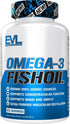 Evlution Nutrition Triple Strength Omega 3 Fish Oil - Burpless EPA DHA Supplement in Easy to Swallow Citrus Softgels -
