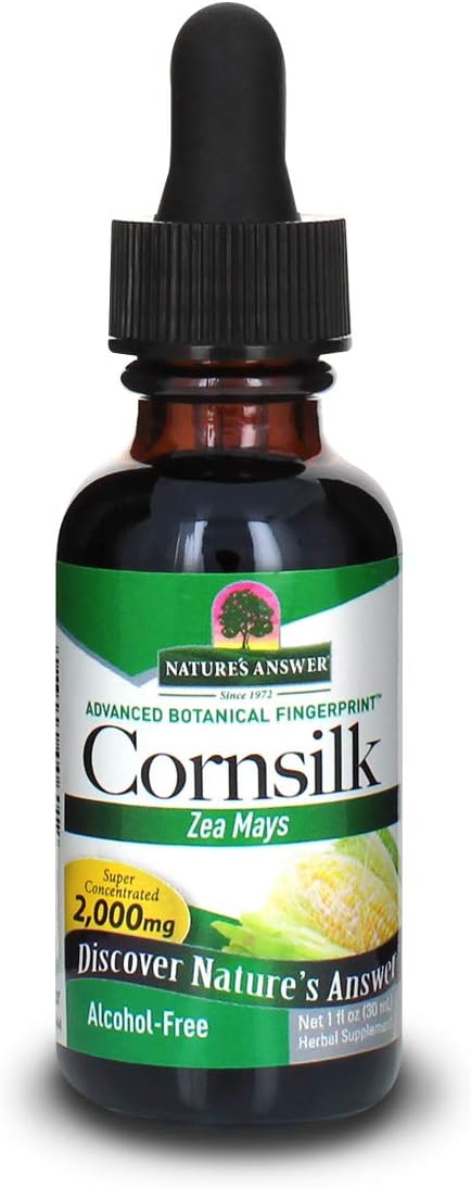 Nature's Answer Alcohol-Free Cornsilk 2000mg 1oz Extract | Urinary Tract Support, Gluten-Free, Non-GMO
