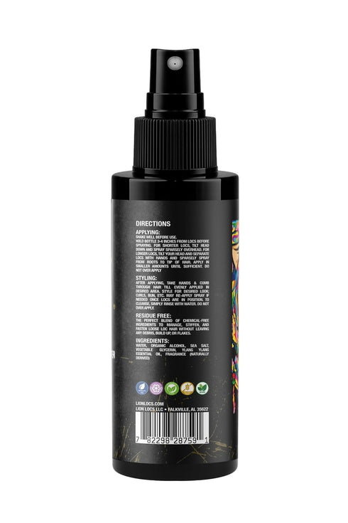 Lion Locs Starter Twist and Lock Spray | Vegan Sea Salt Mist with Essential Oils & Aloe for New Dreadlocks (4oz)
