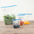 Restaurantware Bag Tek 1 Pint Freezer Slider Bags - 25 Disposable Zipper Pouch Bags for Food Storage