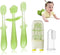 FOKiiBO Baby Silicone Toothbrush Set, Includes Toothbrush + Tongue Brush + Finger Toothbrush + Cup for Training, 0-18M