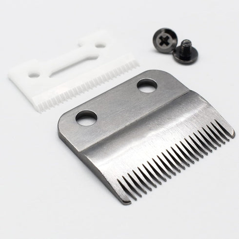 Professional 2-Hole Stagger Tooth Replacement Blades Set #2161, Compatible with Wahl 5 Star Magic Clip