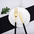 I00000 60 Pcs Gold Silverware Set, Heavy Duty Black and Gold Plastic Cutlery, Includes 20 Forks, 20 Knives, 20 Spoons
