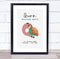 The Card Zoo New Baby Birth Details Christening Nursery Initial Q Quail Keepsake Gift Print