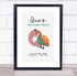 The Card Zoo New Baby Birth Details Christening Nursery Initial Q Quail Keepsake Gift Print