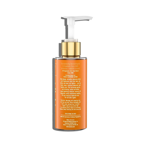 Hylunia Skincare Gentle Cleansing Lotion 5.1 oz with Hyaluronic Acid & Olive Oil Squalene – Hydrating, Non-Drying