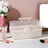 Pink Makeup Storage - Tackle Box for Women with Handle, Portable 3 Layers Makeup Case Organizer for Home.