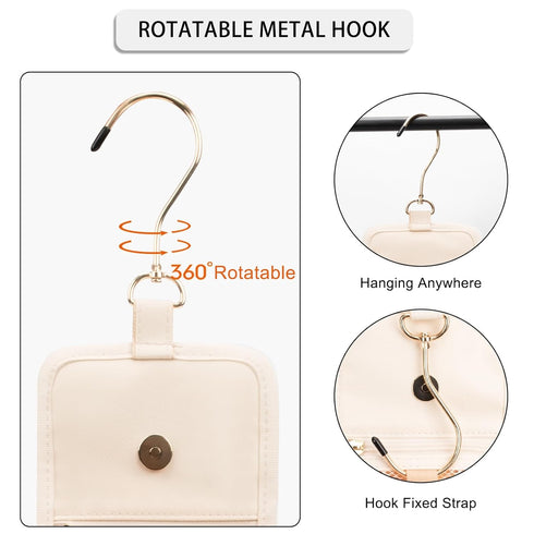 Clear Hanging Toiletry Bag - Waterproof Travel Bag for Women and Men, Portable Cosmetic Organizer