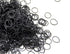Mini Rubber Black Elastic Hair Ties Bands, BEBEEPOO 2500pcs Small Rubber Bands for Hair, Soft and Reusable
