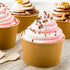 Coppetta 12-Ounce Dessert Cups, 50 Disposable Ice Cream Cups, Kraft Paper Bowls for Hot and Cold Foods