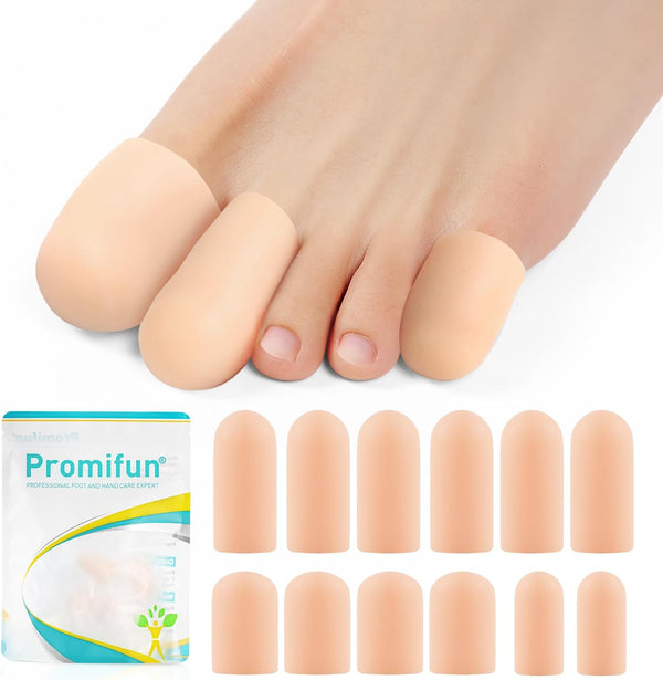 Promifun Silicone Toe Protectors,6 Pairs Soft Gel Toe Protectors for Men &