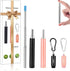 2 Pack Reusable Metal Straws, Collapsible Stainless Steel Drinking Straw, Travel Portable Telescopic Straw with Case,