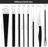 Pedicure Knife Kit, 8pcs Black Foot Dead Callus Remover Stainless Steel Tools for Professional Nail Care
