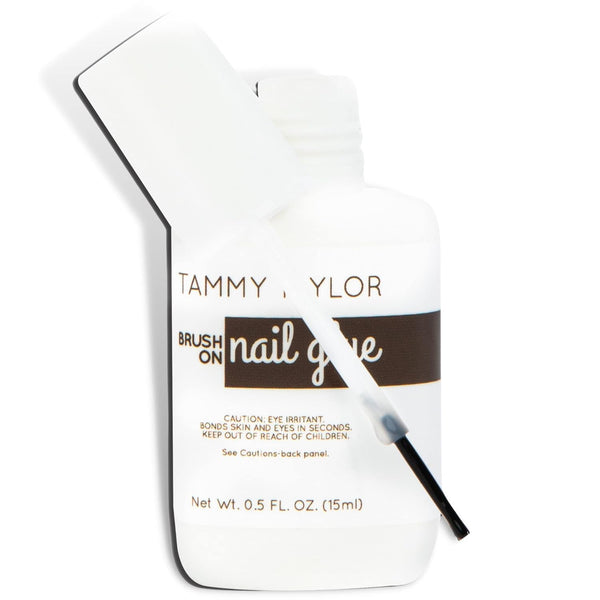 Tammy Taylor Brush On Nail Glue, Dry-Clear Gel for Press on Nails, Acrylics, Tips, Natural Breaks, UV/LED Curing Needed