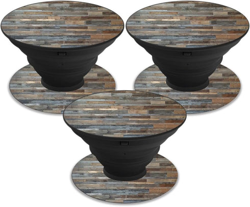MightySkins Gray Wood Skin Compatible with PopSocket - Unique Vinyl Decal Wrap Cover | Easy to Apply, Remove, Change