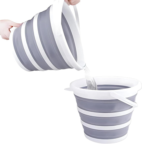 10L Collapsible Buckets for Cleaning, Foldable Beach Bucket with Handle, Collapsible Water Bucket