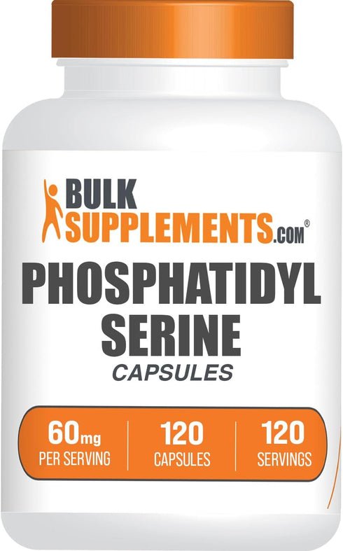 Phosphatidylserine Capsules by BulkSupplements.com - 60mg per Capsule, Gluten Free - 120 Capsules (1 Pack)