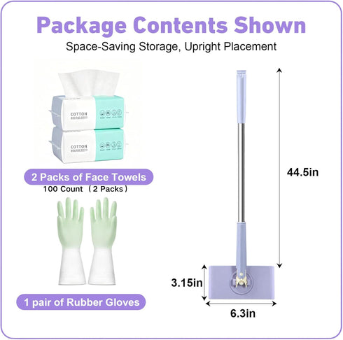 JOVZEOLA Snap Grip Mini Mop(Purple)