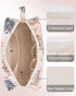 Narwey Large Makeup Bag, Travel Cosmetic Organizer Toiletry Bag for Women (Beige Flamingo, Large)