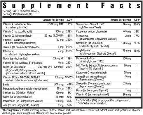 Seeking Health Prenatal Essentials Chewable - Prenatal Support with Riboflavin, Immune Health & Methylation - 60 Tablets