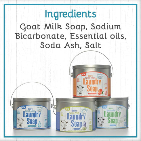 Brooke & Nora Goat Milk Laundry Soap, Eucalyptus, 120 Loads