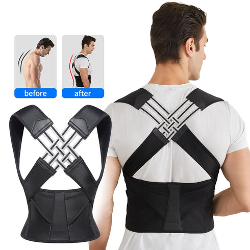 VOKOKOYA Posture Corrector for Women and Men,Adjustable Shoulder Straightener,Back Support Brace,Upper Spine scoliosis