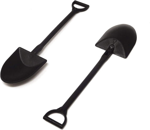 Honbay 50PCS Plastic Disposable Mini Ice Cream Dessert Spoons, Shovels for Pudding and Yogurt, Family or Party Use