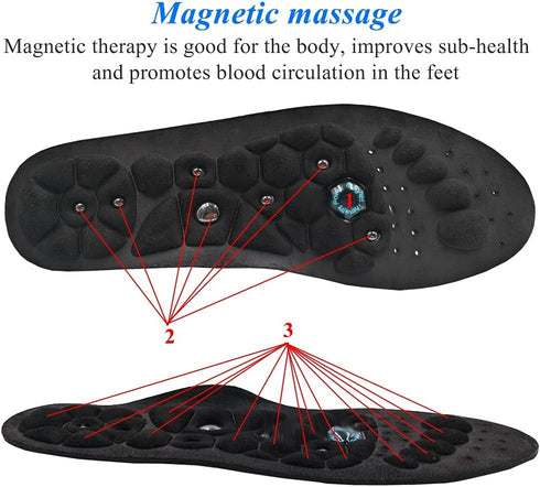 ZUIAI Slimming 41-43) Premium Orthopedic Magnetic Therapy Insoles Weight Loss Arch Support Shoes Pads for Men Women