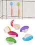 VADOO 6Pcs Toothbrush Head Cover Cap, Suction Cup Toothbrush Case, Portable Toothbrush Protector Holder