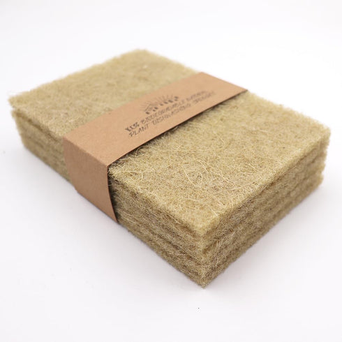 Natural Scouring Pads, 10 Pack Non-Scratch Sisal Cleaning Scrub Pads, Eco-Friendly Coconut Fiber Kitchen Scrubbers