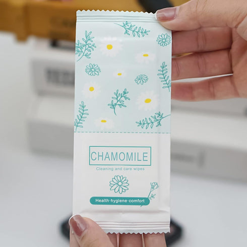 Wipes,200 Pack Travel Feminine Hygiene Feminine Wipes Individually Wrapped,pH-Balanced,Chamomile