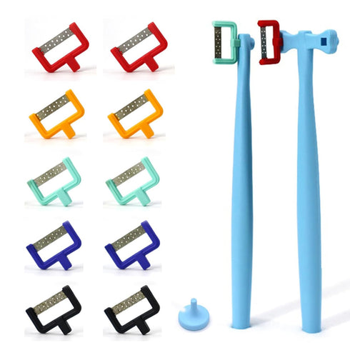 Complete IPR Kit for Orthodontic Treatment, Interproximal Enamel Reduction Set with Manual Handpiece and Polishing