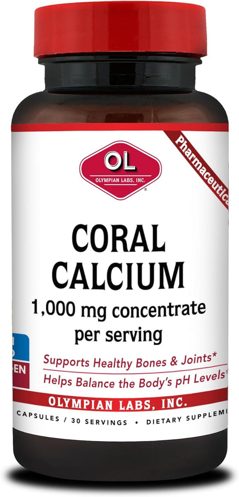 Olympian Labs Coral Calcium 1000mg Concentrate Capsules, 90 Capsules, Supporting Healthy Bones