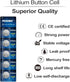 PGSONIC CR2450 3V Lithium Battery, 5pcs for Electronics