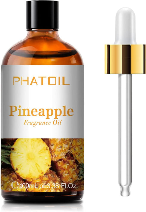 3.38FL.OZ Pineapple Fragrance Oils - Essential Oils for Diffusers, Aromatherapy, Candle and Soap Making - 100ml