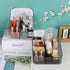 JessLab Makeup Organizer, Transparent PET Skincare Organizer with 5-Compartment Cosmetic Storage for Desk, Bathroom